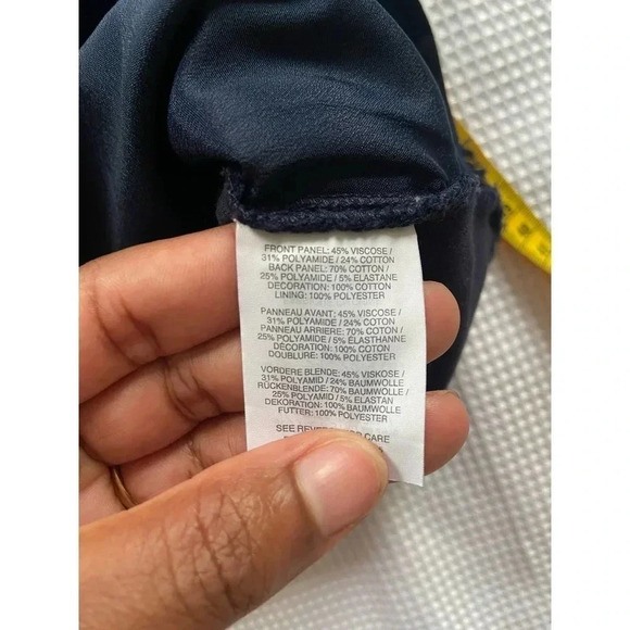 J.Crew Lace and Tweed Top Navy Blue Tops SIZE M - Picture 6 of 6